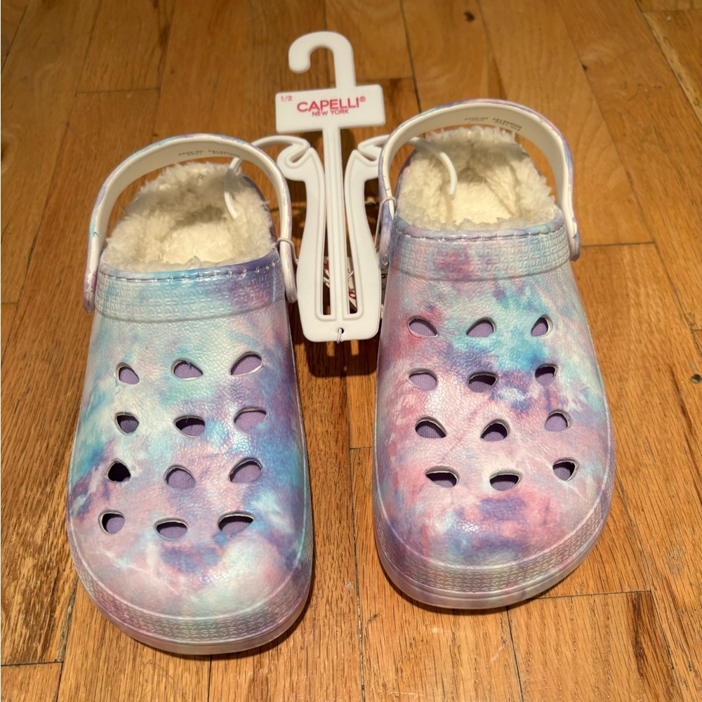 Capelli of New York Kids Multicolor Tie-Dye Clogs